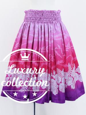 Hula Shantung Pa'u Skirt with Lokelani Print / Luxury Collection / J3061-1