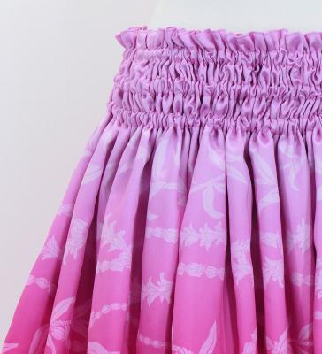 Hula Shantung Pa'u Skirt with Lokelani Print / Luxury Collection / J3061-1