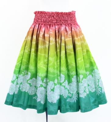 Hula Shantung Pa'u Skirt with Lokelani Print / Luxury Collection / J3061-3
