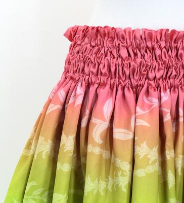 Hula Shantung Pa'u Skirt with Lokelani Print / Luxury Collection / J3061-3
