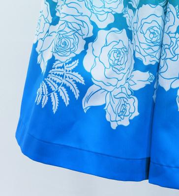 Hula Shantung Pa'u Skirt with Lokelani Print / Luxury Collection / J3061-6