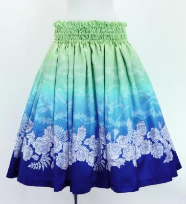 Hula Shantung Pa'u Skirt with Lokelani Print / Luxury Collection / J3061-7
