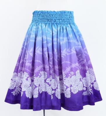 Hula Shantung Pa'u Skirt with Lokelani Print / Luxury Collection / J3061-8