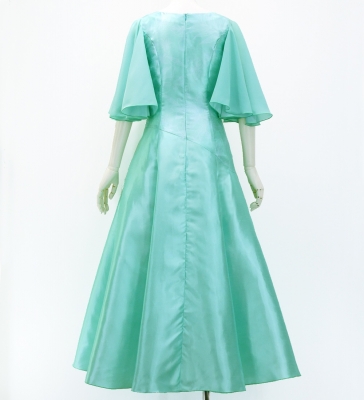 Hula Long Dress with Hibiscus Print / Luxury Collection / Mint Green / J3062mgr