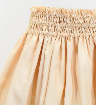 Hula Shantung Pa'u Skirt with Tiare & Kahiko Print / Luxury Collection / Orange /J3082or