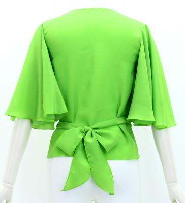 Hula Wrap Blouse with Koshibo / Apple Green / J3085agr