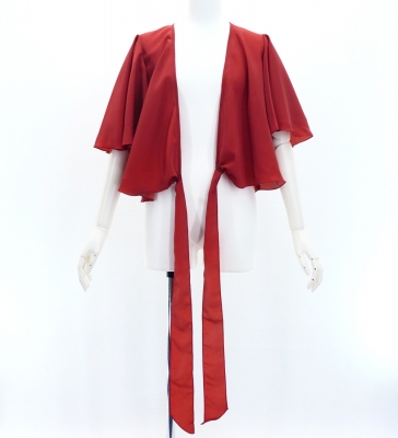 Hula Wrap Blouse with Koshibo / Dark Red 2 / J3085drd2