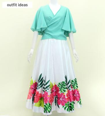 Hula Wrap Blouse with Koshibo / Ice Green / J3085igr