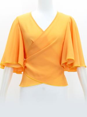 Hula Wrap Blouse with Koshibo / Light Orange / J3085lor