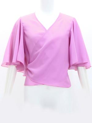 Hula Wrap Blouse with Koshibo / Orchid Pink / J3085opi
