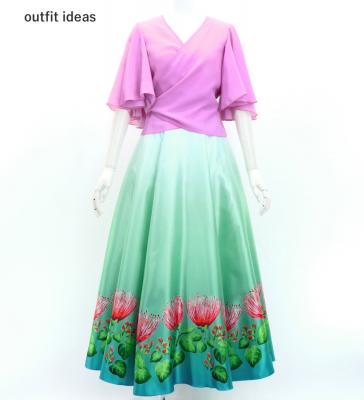 Hula Wrap Blouse with Koshibo / Orchid Pink / J3085opi