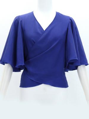 Hula Wrap Blouse with Koshibo / Royal Blue / J3085rbl