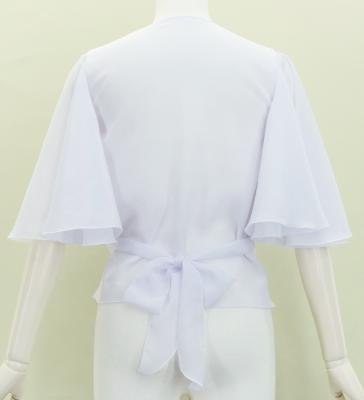 Hula Wrap Blouse with Koshibo / White / J3085wh