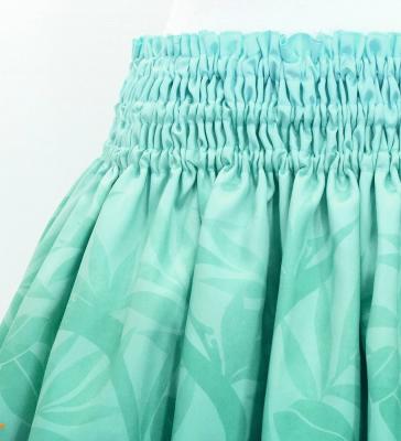 Hula Shantung Pa'u Skirt with Red Ginger & Strelitzia Print / Luxury Collection / J3086-3