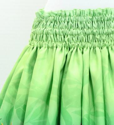 Hula Shantung Pa'u Skirt with Red Ginger & Strelitzia Print / Luxury Collection / J3086-4