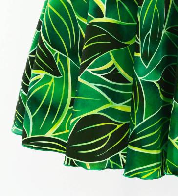Hula One Shoulder Dress with Ti Leaf/ Luxury Collection / Dark Green / J3088dgr