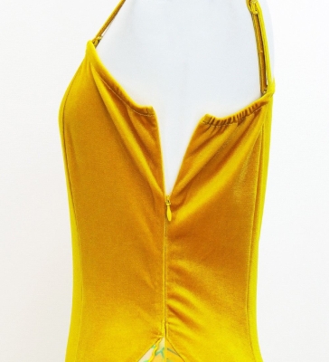 Hula One Shoulder Dress with Ti Leaf/ Luxury Collection / Lemon Yellow / J3088lm