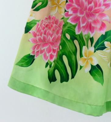 Hula Blouse & Pa'u Set-Up with Torch Ginger & Heliconia Print / Luxury Collection / J3089-7