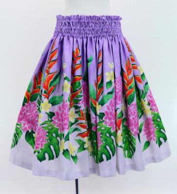 Hula Blouse & Pa'u Set-Up with Torch Ginger & Heliconia Print / Luxury Collection / J3089-8