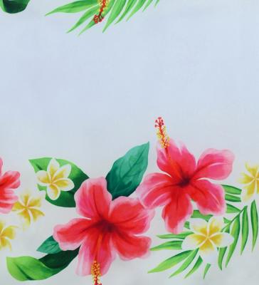 Hula Shantung Tube Top & Pa'u Set-Up with Hibiscus & Plumeria Print / Luxury Collection / J3090be