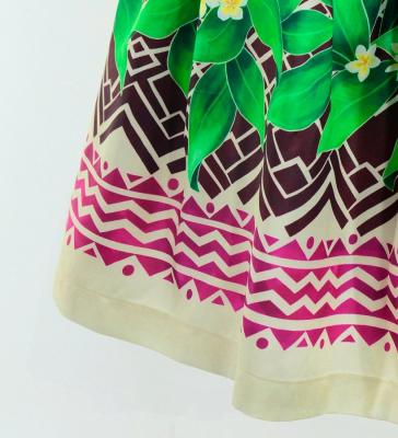 Hula Blouse & Pa'u Set-Up with Hula girl Print / Luxury Collection / J3091be