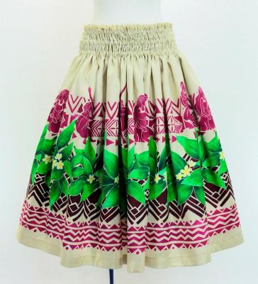 Hula Blouse & Pa'u Set-Up with Hula girl Print / Luxury Collection / J3091be