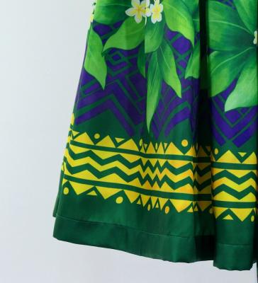 Hula Blouse & Pa'u Set-Up with Hula girl Print / Luxury Collection / J3091gr