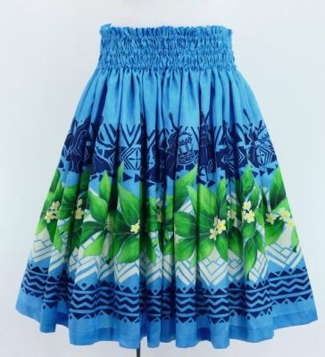 Hula Blouse & Pa'u Set-Up with Hula girl Print / Luxury Collection / J3091lbl