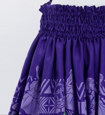 Hula Blouse & Pa'u Set-Up with Hula girl Print / Luxury Collection / J3091pu