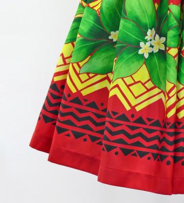 Hula Blouse & Pa'u Set-Up with Hula girl Print / Luxury Collection / J3091rd