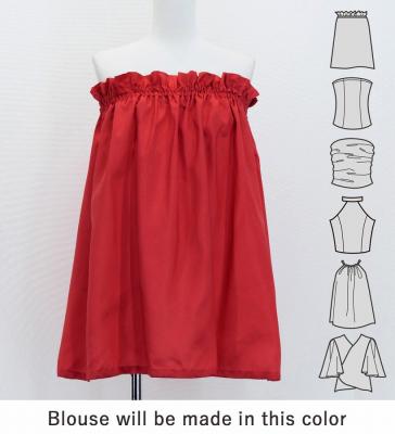 Hula Blouse & Pa'u Set-Up with Hula girl Print / Luxury Collection / J3091rd