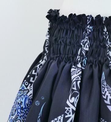 Hula Blouse & Pa'u Set-Up with Kahiko & Honu Print / Luxury Collection / J3092nv