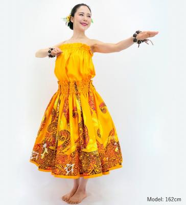 Hula Blouse & Pa'u Set-Up with Kahiko & Honu Print / Luxury Collection / J3092ye