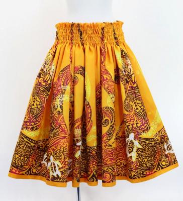 Hula Blouse & Pa'u Set-Up with Kahiko & Honu Print / Luxury Collection / J3092ye