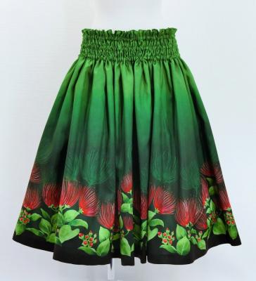 Hula Blouse & Pa'u Set-Up with Lehua Print / Luxury Collection / J3093gr