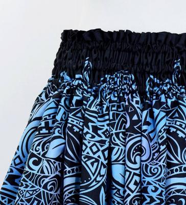 Hula Blouse & Pa'u Set-Up with Kahiko Print / Luxury Collection / J3094bk