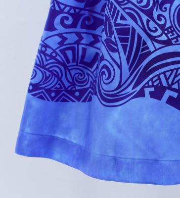Hula Blouse & Pa'u Set-Up with Kahiko Print / Luxury Collection / J3094bl