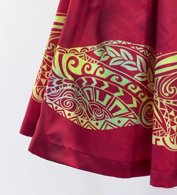 Hula Blouse & Pa'u Set-Up with Kahiko Print / Luxury Collection / J3094rd