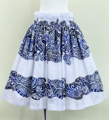 Hula Blouse & Pa'u Set-Up with Kahiko Print / Luxury Collection / J3094whbl