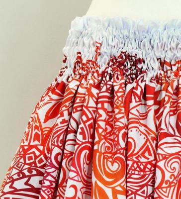 Hula Blouse & Pa'u Set-Up with Kahiko Print / Luxury Collection / J3094whrd