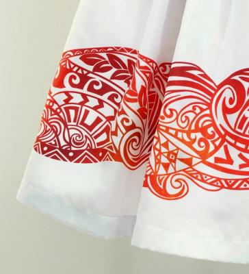 Hula Blouse & Pa'u Set-Up with Kahiko Print / Luxury Collection / J3094whrd
