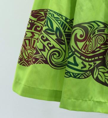 Hula Blouse & Pa'u Set-Up with Kahiko Print / Luxury Collection / J3094yegr