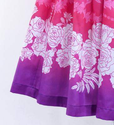 Hula Blouse & Pa'u Set-Up with Lokelani Print / Luxury Collection / J3095-1