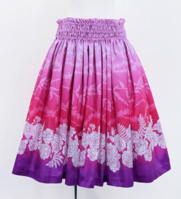 Hula Blouse & Pa'u Set-Up with Lokelani Print / Luxury Collection / J3095-1