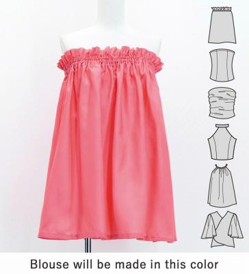Hula Blouse & Pa'u Set-Up with Lokelani Print / Luxury Collection / J3095-3