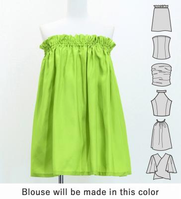 Hula Blouse & Pa'u Set-Up with Lokelani Print / Luxury Collection /J3095-4