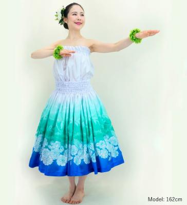 Hula Blouse & Pa'u Set-Up with Lokelani Print / Luxury Collection / J3095-6
