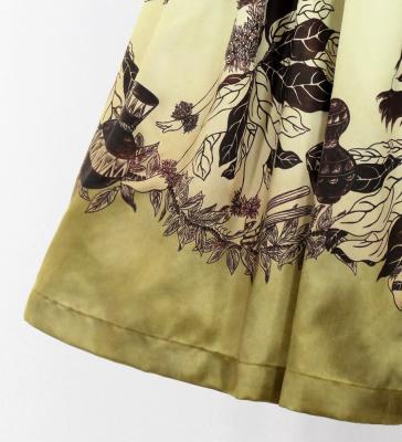 Hula Blouse & Pa'u Set-Up with Red Ginger & Strelitzia Print / Luxury Collection / J3096be