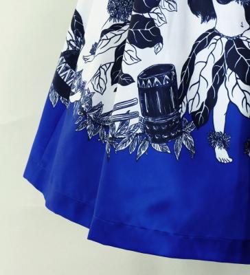 Hula Blouse & Pa'u Set-Up with Red Ginger & Strelitzia Print / Luxury Collection / J3096bl