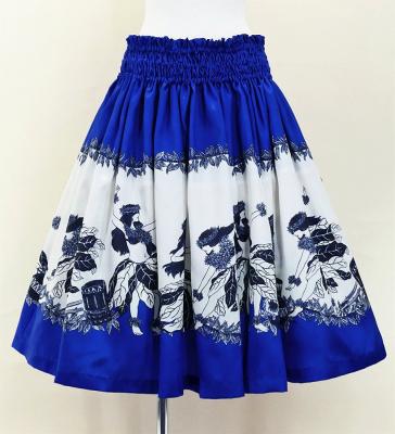 Hula Blouse & Pa'u Set-Up with Red Ginger & Strelitzia Print / Luxury Collection / J3096bl